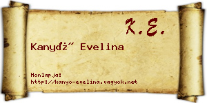 Kanyó Evelina névjegykártya